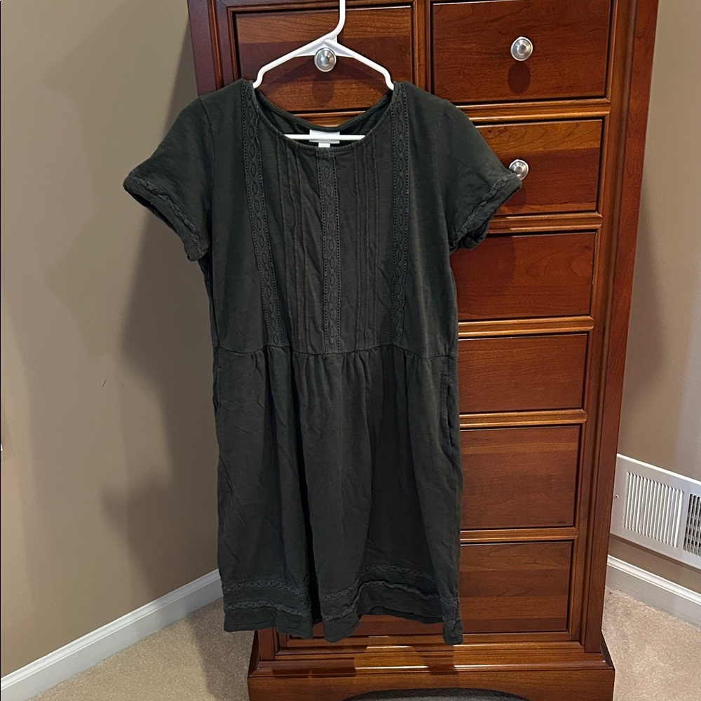 J. Jill Dark Green Dress, size medium, has pockets, so comfy! 60%cotton,40%modal